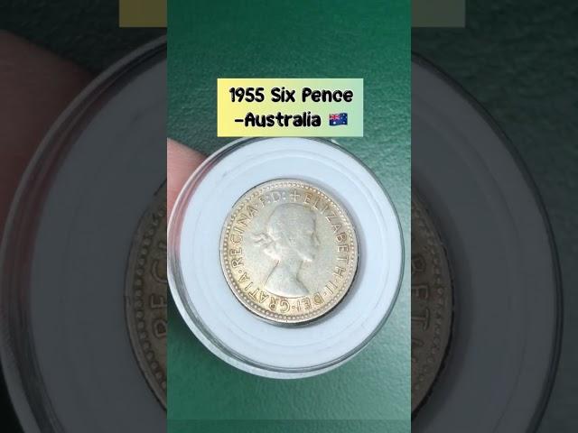 1955 Six Pence Silver Coin - Australia #silvercoins