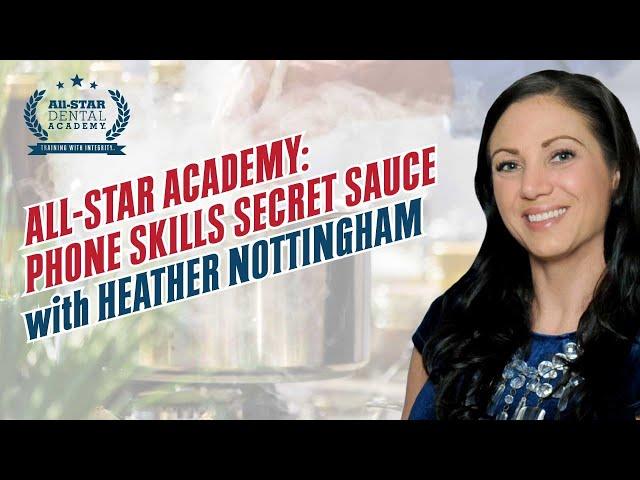 All-Star Academy: Phone Skills Secret Sauce #dentistry #podcast