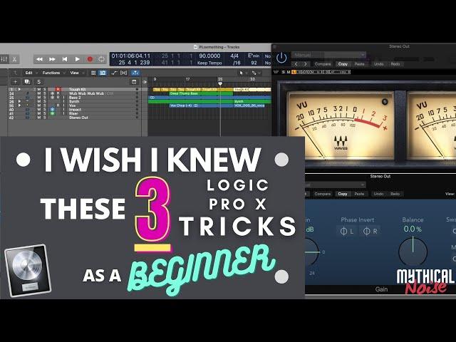 Logic Pro X Beginner Tutorial- 3 Things I Wish I Knew When I Started.