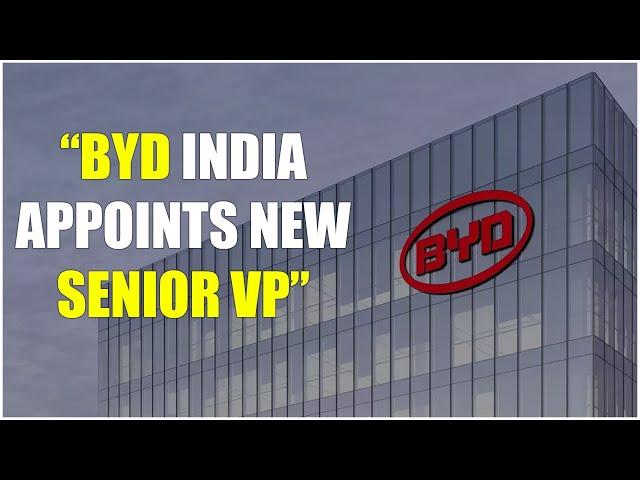 BYD India appoints Sanjay Gopalakrishnan as senior VP for EV || Hybiz tv