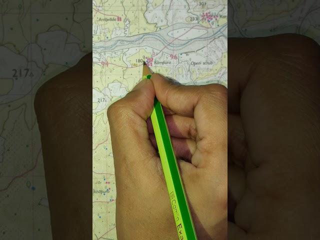 Measuring Straight Distance/ Distance as the crow or bird flies, on a Topographical Map. ICSE 10th