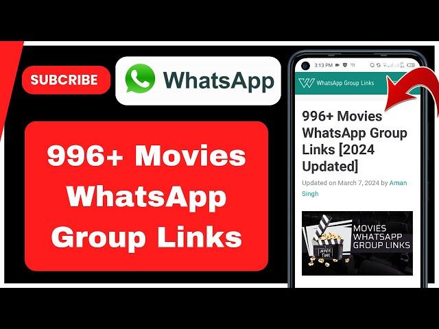 996+ Movies WhatsApp Group Links - How to Join Movies Whatsapp Groups (2024 Updated)