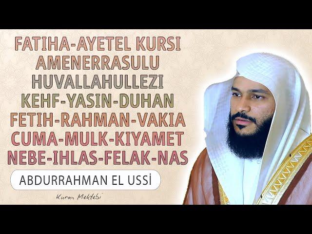 Fatiha Ayetel Kursi Amenerrasulu Kehf Yasin Fetih Vakia Duhan Rahman Cuma Mulk Nebe ihlas Felak Nas