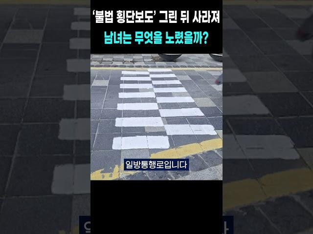 삼산동 디자인거리에 ‘불법 횡단보도’ 그린 뒤 사라졌다…무엇 때문?