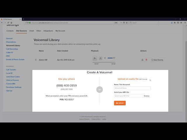 PhoneBurner | How to Record a Voicemail
