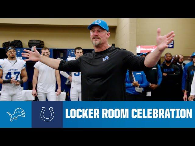 Lions at Colts postgame locker room celebration