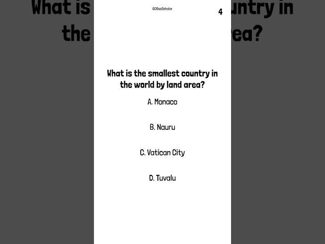  What is the smallest country in the world by land... #shorts