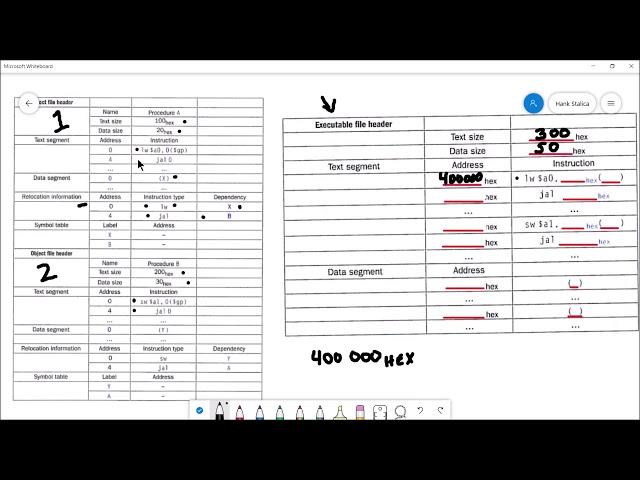 Linker Example -  How the linker combines object files.