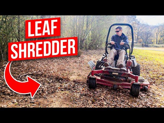 Mulching Leaves with a Zero Turn Mower- Easy Leaf Cleanup