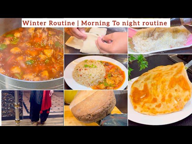 Winter Routine | Morning To Night Time Routine | Quick Breakfast | Shashlik and Fried Rice