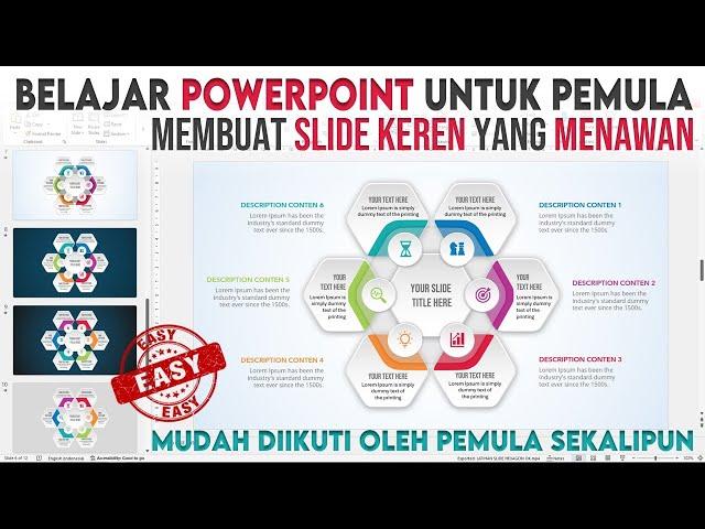 Belajar PowerPoint Bikin Slide PPT 6 Konten