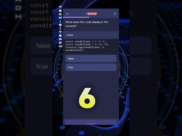 JS logical operators QUIZ #techie_teach #codebyvic#CleanCode #FrontendDev #devtokers #devtok #js