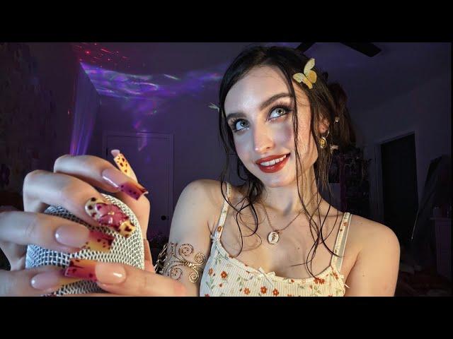 ASMR Mic Massage ( Mic Gripping, Rubbing, Nail Clicking, Hand Sounds, Tickly Whispers + )