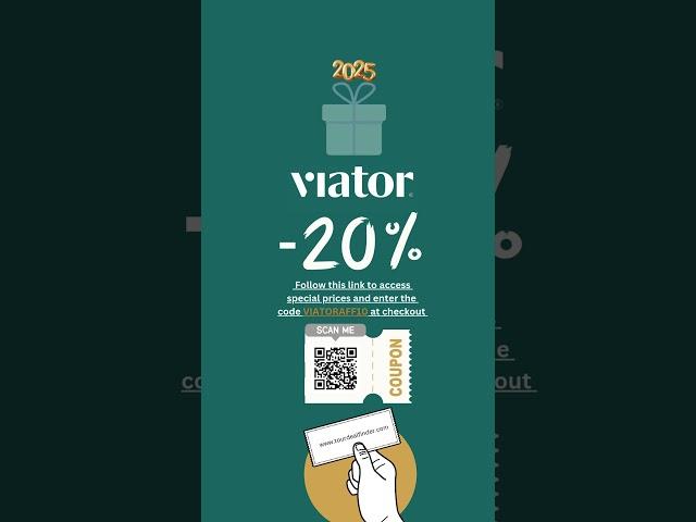  How to get Viator Promo Code 2025: Save 20%  with VIATORAFF10  www.viator.com/?pid=P00246109&