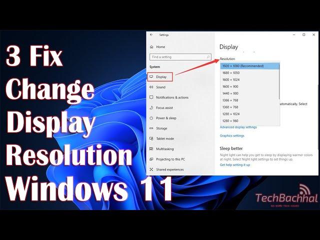 Change Display Resolution Windows 11 - 3 Fix