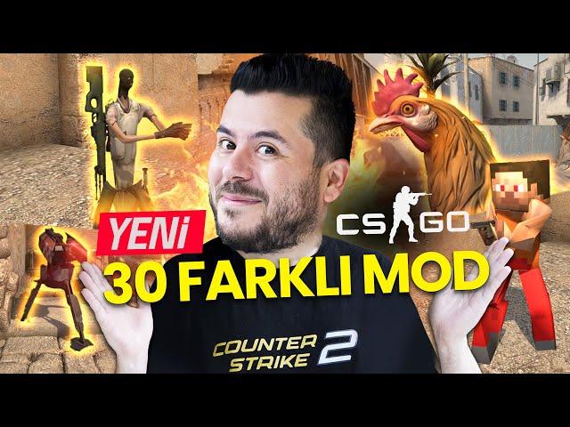 CS:GO ? AMA YENİ 30 FARKLI MOD  100 Kişi, Çekirge, Dev Tavuklar  - UNLOST