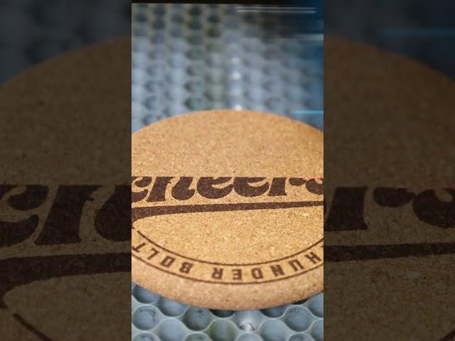 Cork Coaster: Small pieces of art in everyday life #thunderlaser #diyprojects #laserengraving