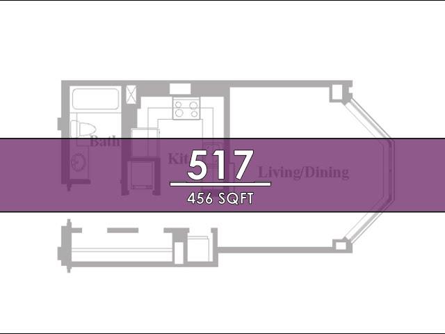 Studio 517(456 sqft)