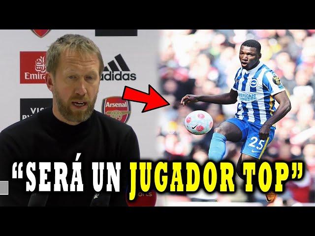 Graham Potter ELOGIA A MOISES CAICEDO por su DEBUT EN BRIGHTON FC CON ASISTENCIA DE GOL AL ARSENAL