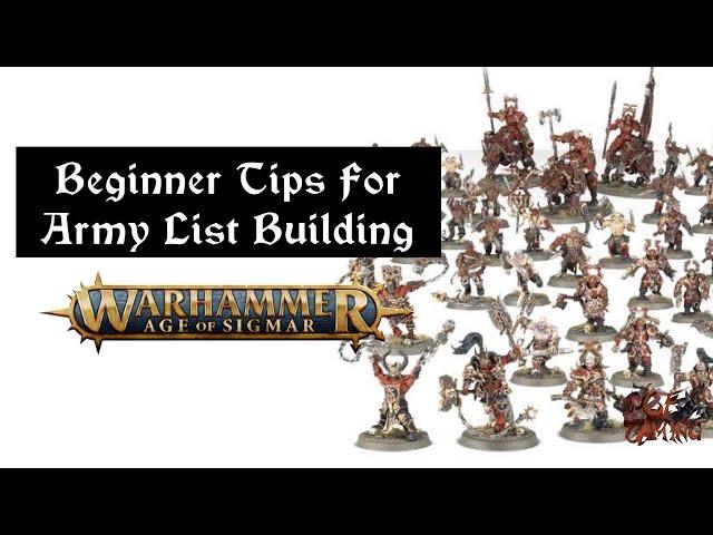 Warhammer: Age of Sigmar - Army Building Tips for New Players