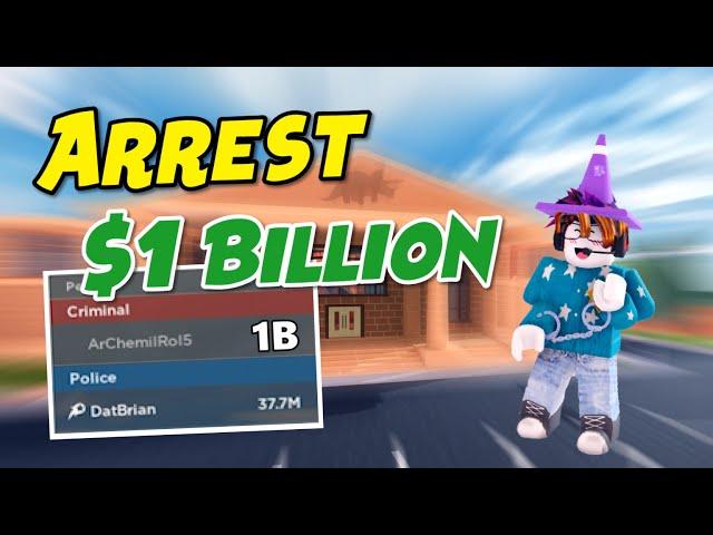 Arresting RICHEST player with $1 BILLION (Roblox Jailbreak)