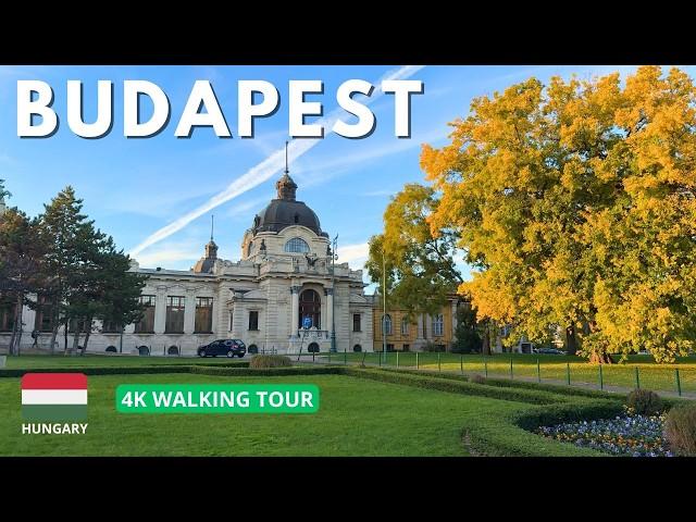 Budapest's Stunning AUTUMN Views: 4K Walking Tour in City Park - October 2024