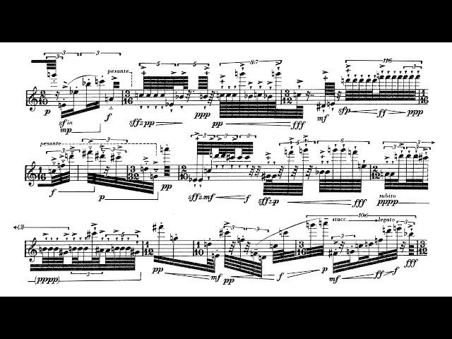 Brian Ferneyhough - Superscriptio (1981) [Score-Video]