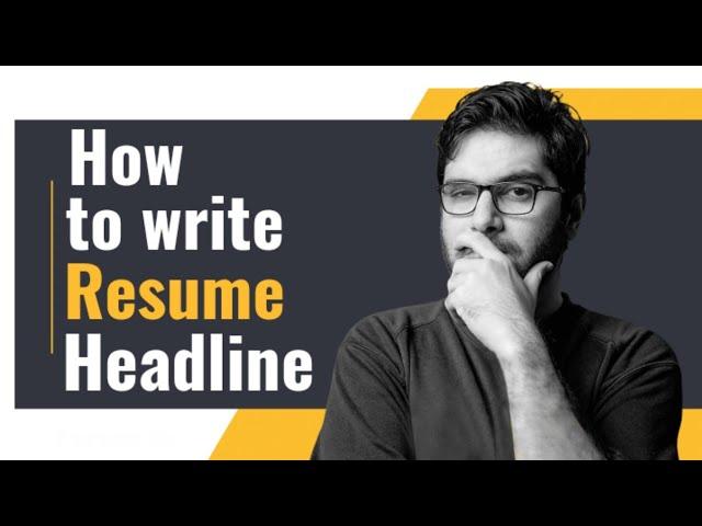 30 Resume Headlines for Naukri Profile | Profile Headline in Naukri for freshers | Progressive Jobs