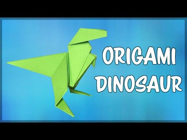 How to make an Origami Dinosaur - Easy fold by fold paper instructions!