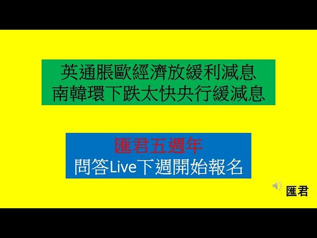 【匯君】英通脹歐經濟放緩利減息  五週年問答Live下週報名 - 每週國際財經大事分析 (20 Jan 2025)