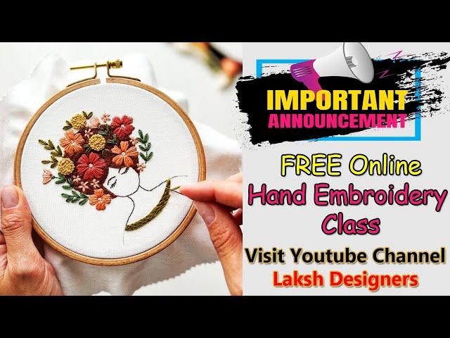 நீங்கள் கேட்ட இலவச எம்பிராய்டரி வகுப்பு / FREE Hand Embroidery class/ online free Embroidery class