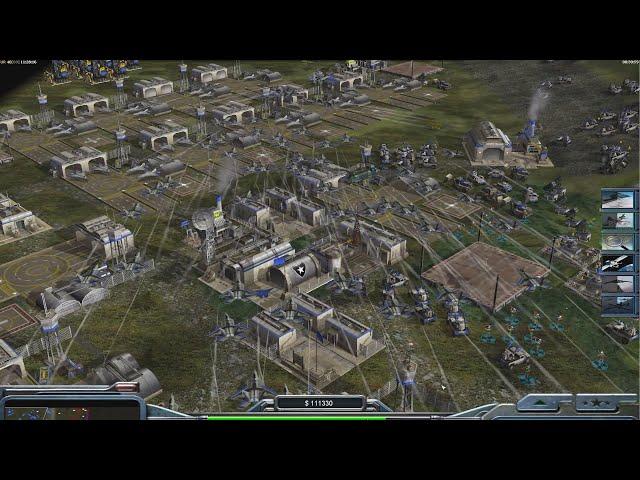 USA Air Force - Command & Conquer Generals Zero Hour - 1 vs 7 HARD Gameplay