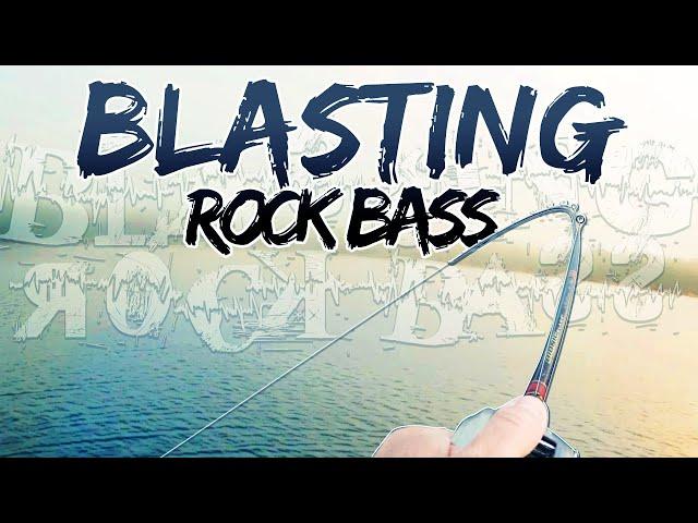 Blasting Rock Bass on a 7 Foot Heavy Fishing in Wisconsin #short