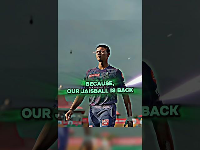 OUR JAISBALL IS BACK  || FT. YASHASVI JAISWAL  || #ipl2024 #yashasvijaiswal #shorts