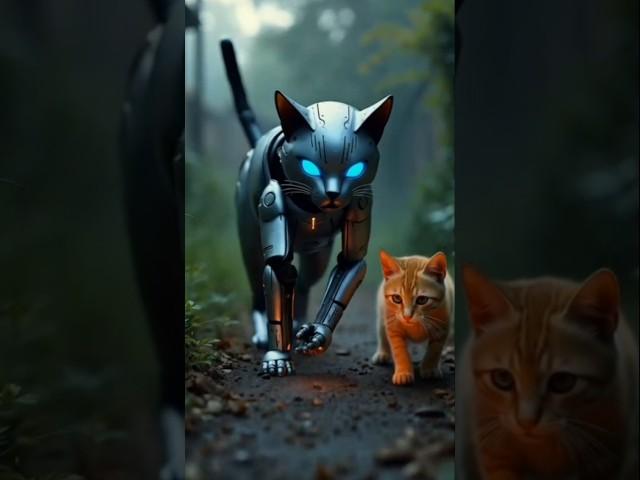 "Robot Cat vs Real Kitten Epic AI Adventure | Mind-Blowing CGI Animation!"
