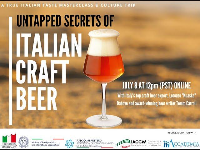 True Italian Taste Masterclass: Untapped Secrets of Italian Craft Beer