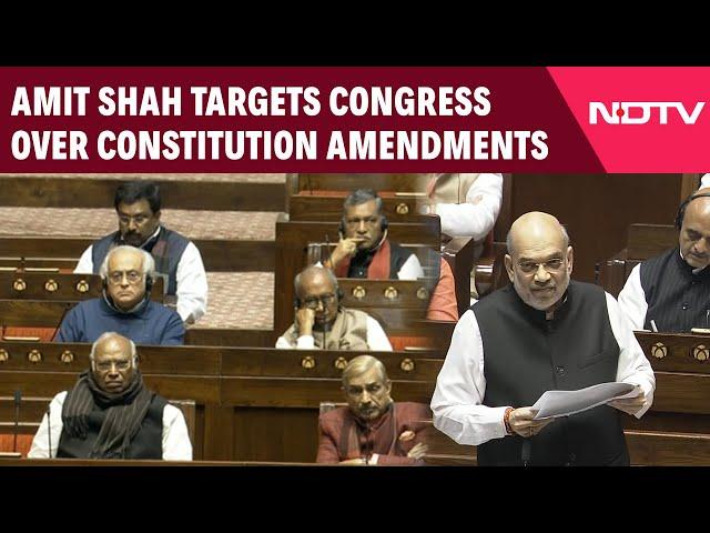 Amit Shah Speech Latest | "Curtailed Freedom Of Expression": HM Shah Attacks Cong Over Constitution