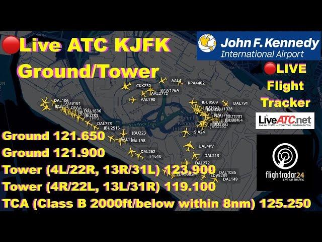 Live ATC KJFK Ground/Tower Real-Time Updates | Delays | Flight Tracker JFK Airport Radio Nov 27-2