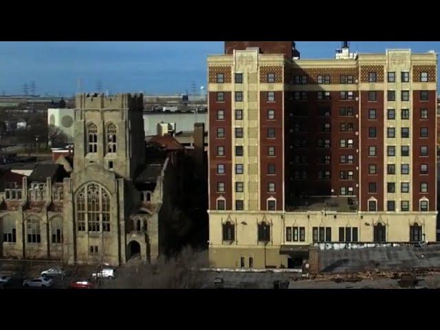 Downtown Gary Indiana DRONE! Incredible footage... Broadway Abandoned Damaged Buildings. New Sound.