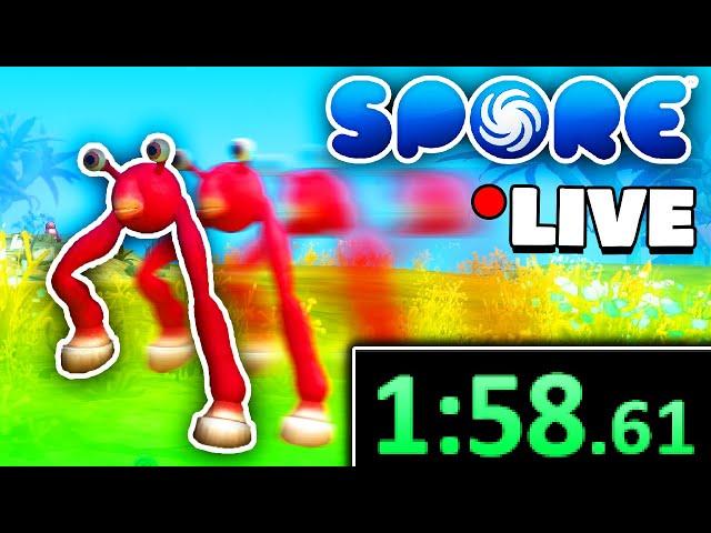 Can I Beat Spore as the FASTEST Species? (LIVE)
