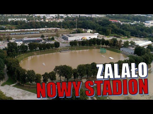 Powódź na inaugurację. Stadion w Nysie zalany