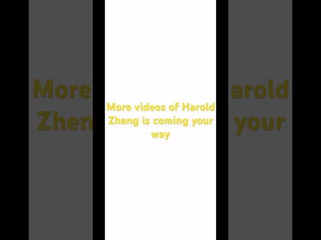 The show must go on for Harold Zheng
