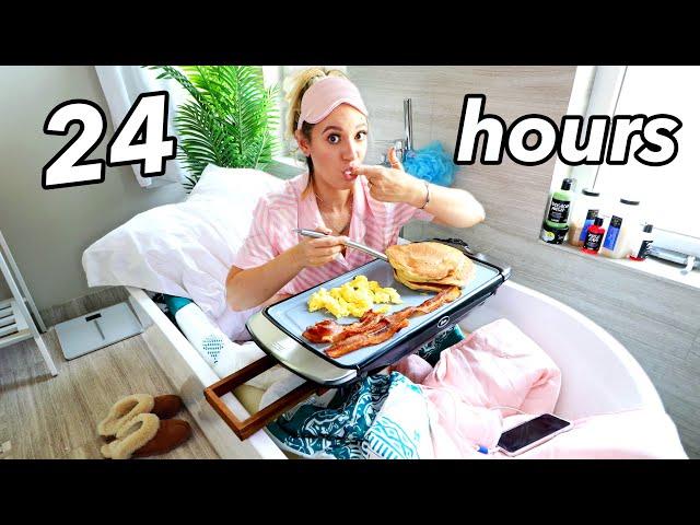 24 Hour Overnight Bathroom Challenge!!