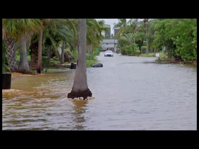 Part of Bonita Springs, Florida, underwater before Hurricane Helene landfall