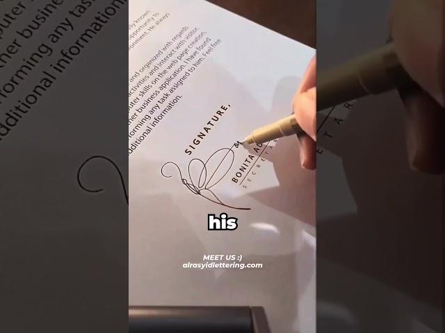 The World's Most Beautiful Signature ️