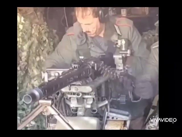 mg-42 firing with quick change of barrel.