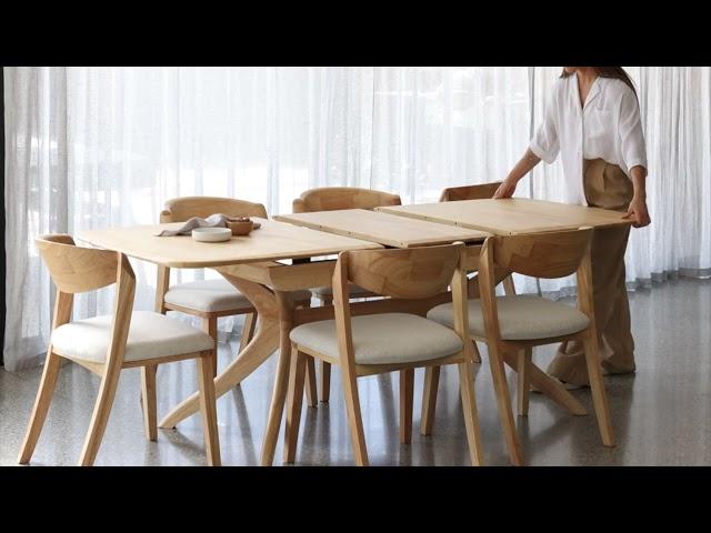 Villa Extendable Dining Table | Natural #hardwood