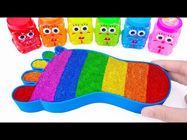 Satisfying Video l Mixing All My Slime Smoothie in Foot Bath ASMR