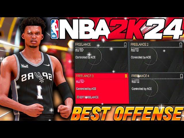 THE BEST OFFENSE & FREELANCE IN NBA 2K24! SCORE EVERYTIME! BEST TIPS & TRICKS!