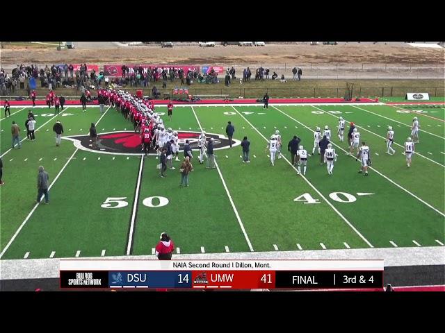 NAIA Second Round FB: #4 Montana Western vs. #14 Dickinson State 11/30